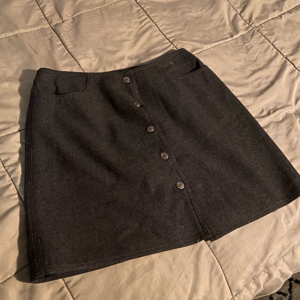 Wool mini skirt